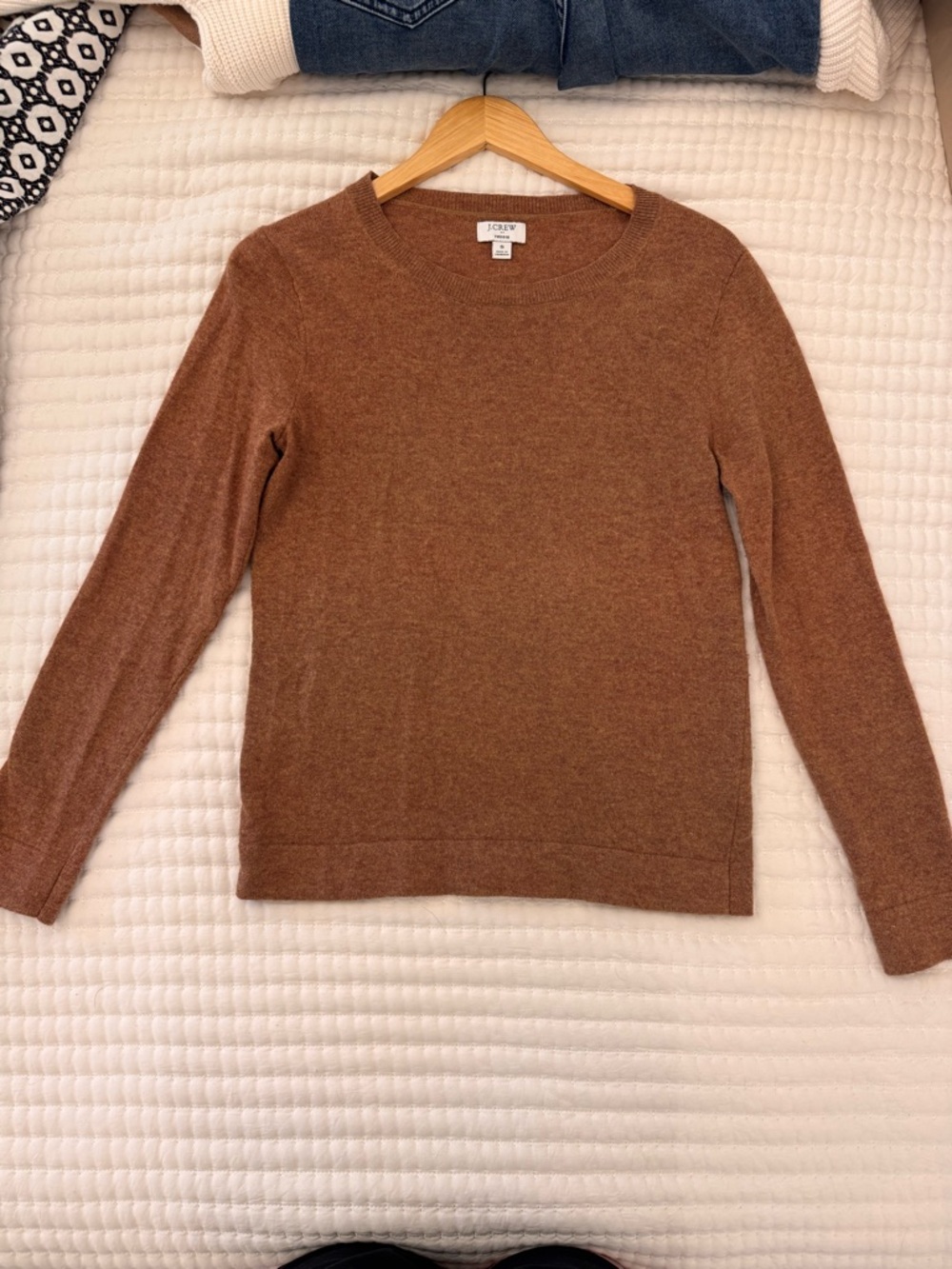 J. Crew Women's Crewneck Sweater in Warm Brown